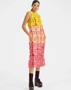La DoubleJ Vestiti<Column DressJacquard Multicolor in Jacquard