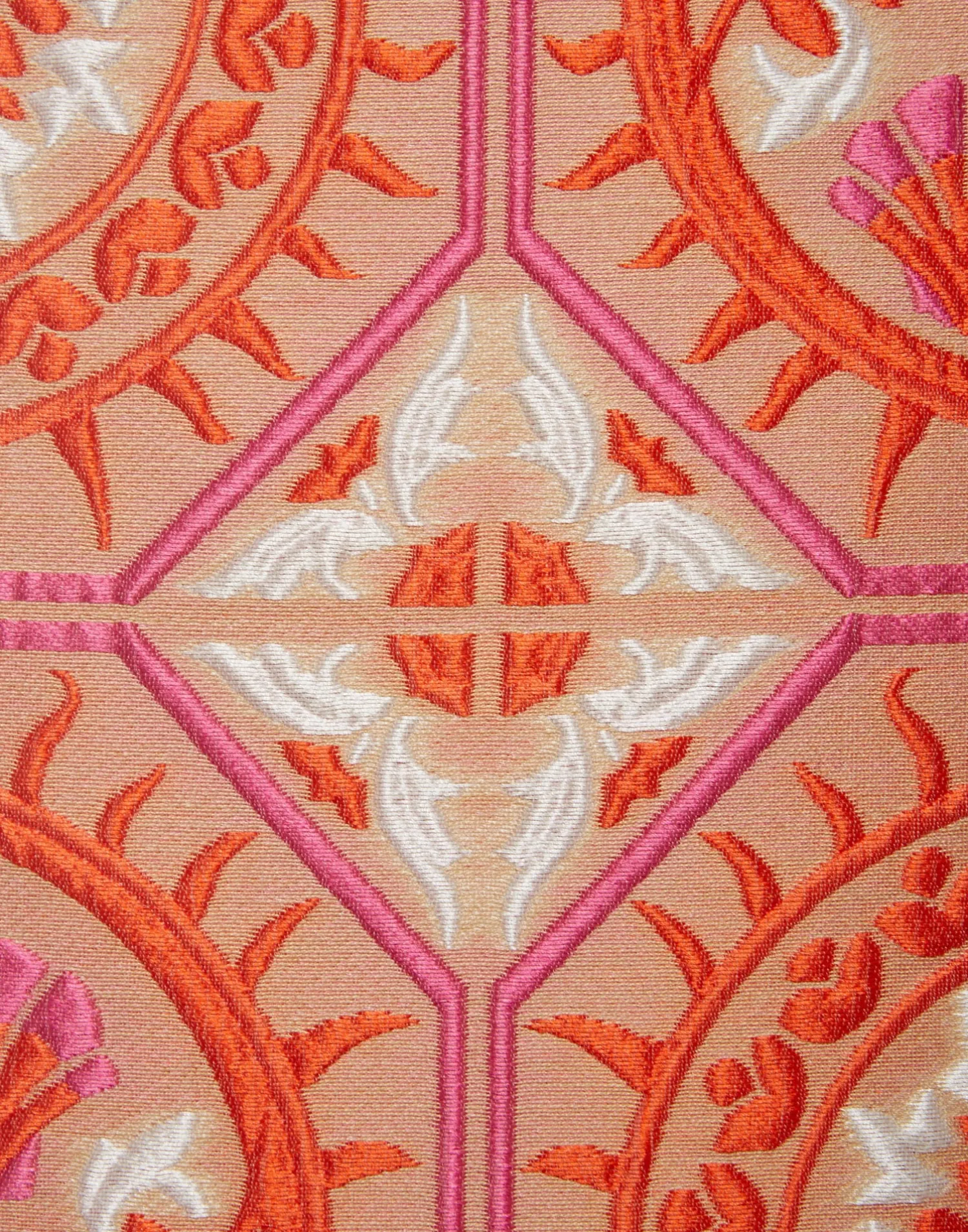 La DoubleJ Party Dressing<Column DressSun Orange in Jacquard With Feathers
