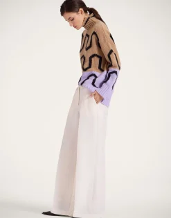 La DoubleJ Maglieria<Comber TurtleneckCamel & Lilac in Wool