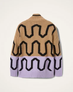 La DoubleJ Maglieria<Comber TurtleneckCamel & Lilac in Wool