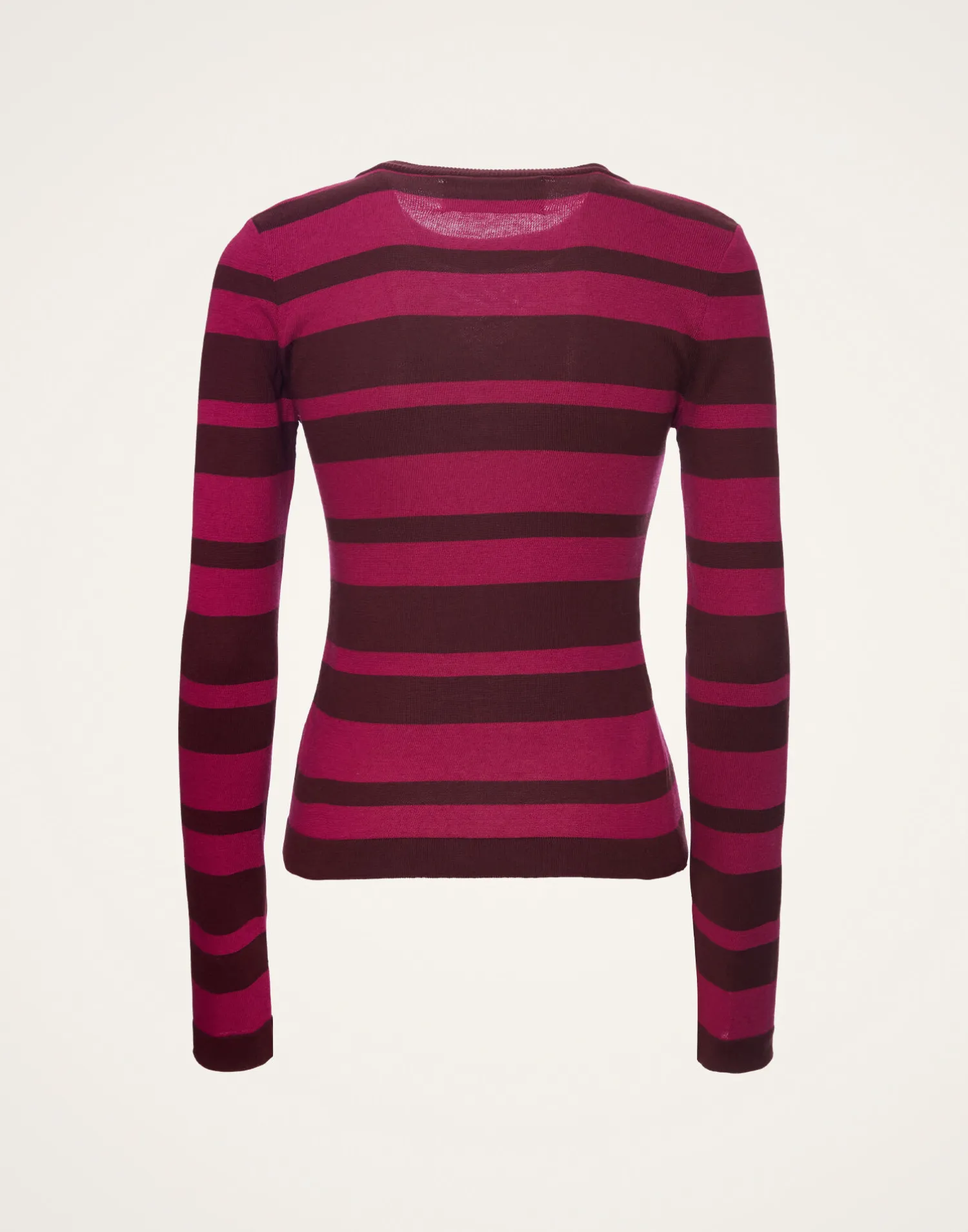 La DoubleJ Maglieria<Crew TopSolid Fuchsia in Cotton Cashmere