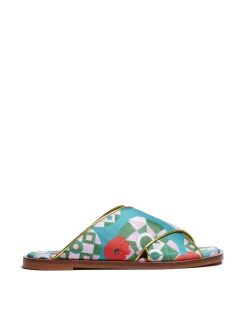La DoubleJ Scarpe|Accessories<Criss-Cross SandalsNectar in Twill