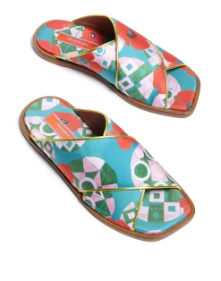 La DoubleJ Scarpe|Accessories<Criss-Cross SandalsNectar in Twill