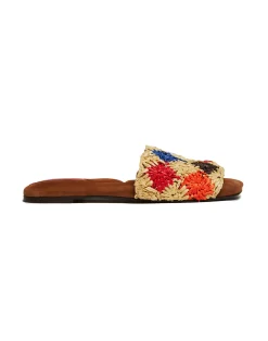 La DoubleJ Scarpe|Accessories<Crochet SandalMulticolor Grigio in Raffia