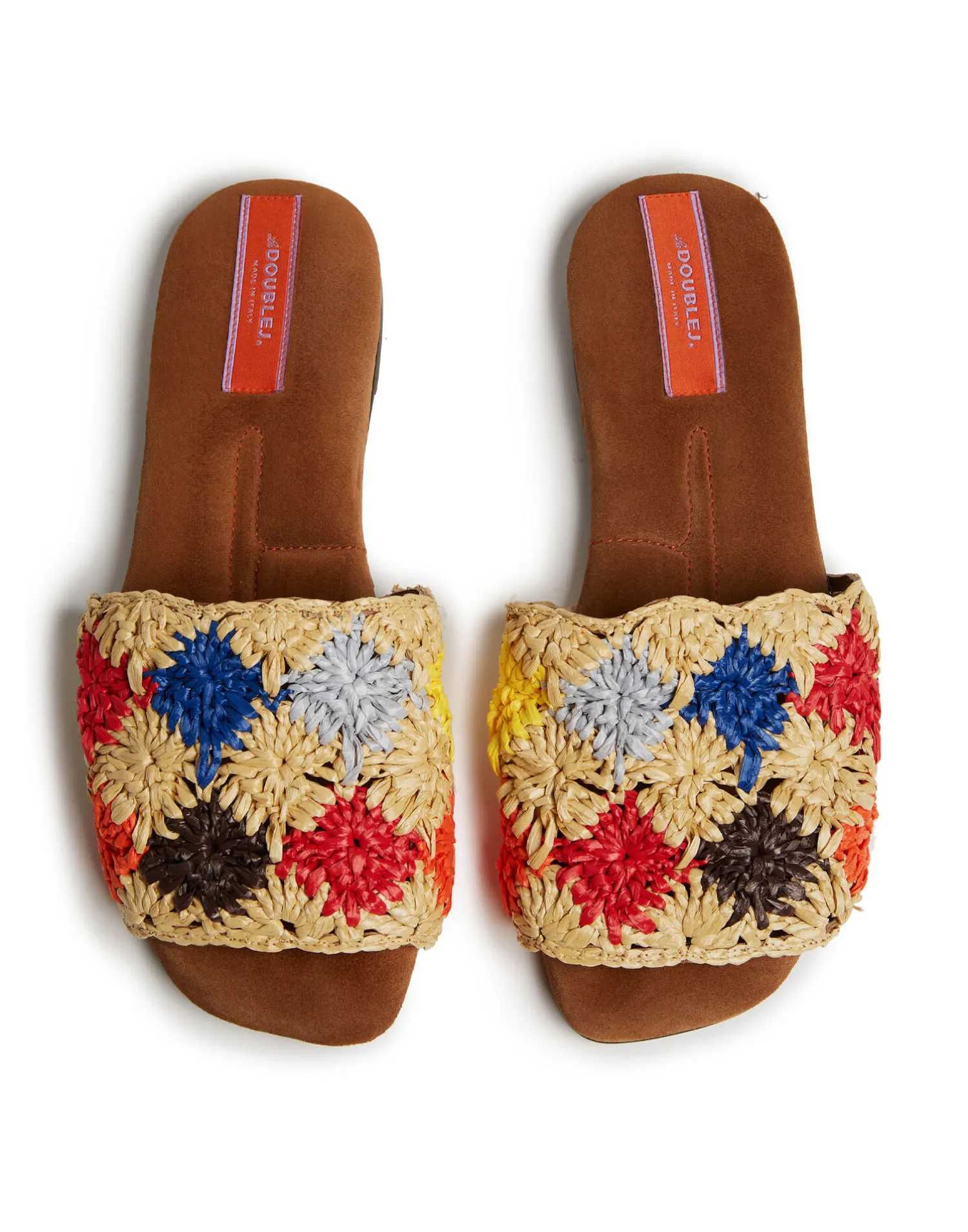 La DoubleJ Scarpe|Accessories<Crochet SandalMulticolor Grigio in Raffia