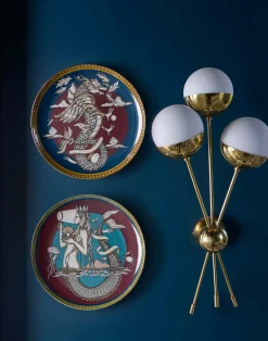 La DoubleJ Home Décor|Tavola<Decorative PlateThe Dragon Midnight Blue in Porcelain