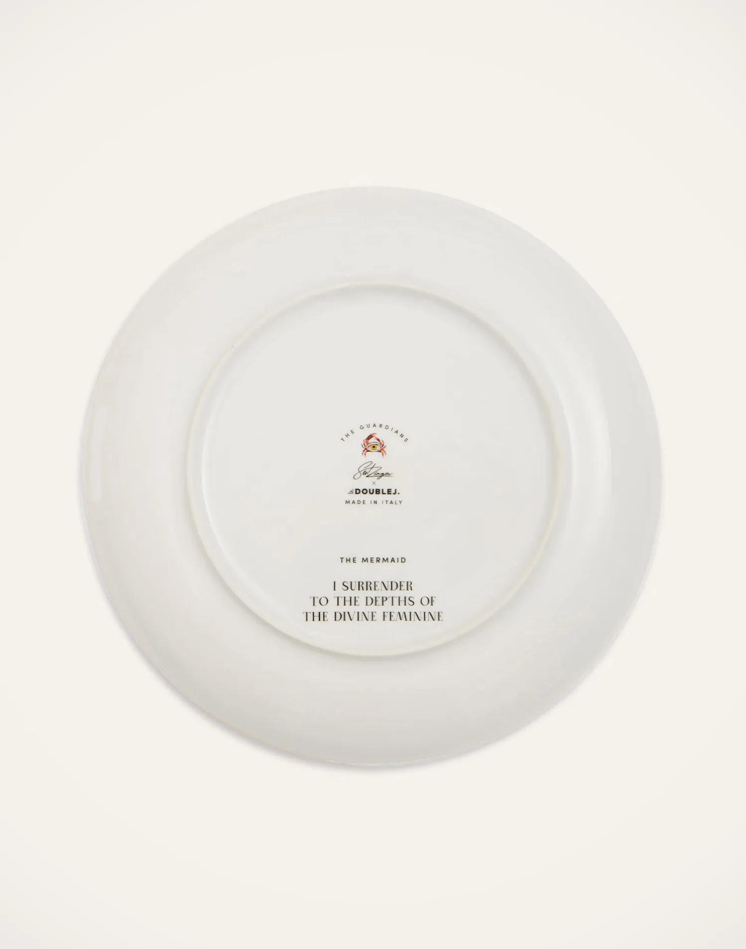 La DoubleJ Piatti Decorativi|Home Décor<Decorative PlateThe Mermaid Bordeaux in Porcelain