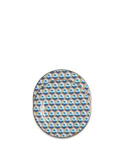 La DoubleJ Piatti Da Dessert & Piattini|Tavola<Dessert Plate Set of 2Cubi Blu in Porcelain