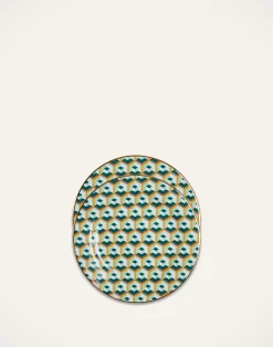 La DoubleJ Piatti Da Dessert & Piattini|Tavola<Dessert Plate Set of 2Cubi Verde in Porcelain