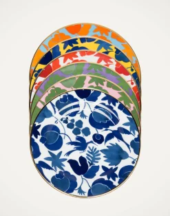 La DoubleJ Piatti Da Dessert & Piattini|Tavola<Dessert Plate Set of 6Wildbird Mix in Porcelain