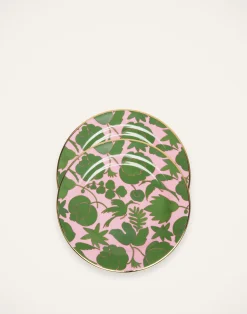 La DoubleJ Piatti Da Dessert & Piattini|Tavola<Dessert Plate Set of 2Wildbird Rosa/Verde in Porcelain