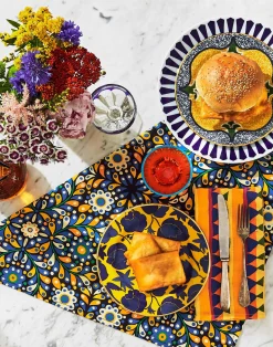 La DoubleJ Piatti Da Dessert & Piattini|Tavola<Dessert Plate Set of 2Wildbird Giallo/Blu in Porcelain