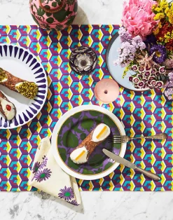 La DoubleJ Piatti Da Dessert & Piattini|Tavola<Dessert Plate Set of 2Wildbird Lilla/Verde in Porcelain