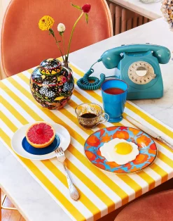 La DoubleJ Piatti Da Dessert & Piattini|Tavola<Dessert Plate Set of 2Wildbird Azzurro/Arancio in Porcelain
