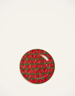 La DoubleJ Piatti Da Dessert & Piattini|Tavola<Dessert Plates Set Of 2Cherries Verde in Porcelain