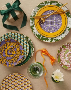 La DoubleJ Piatti Da Dessert & Piattini|Tavola<Dessert Plates Set Of 2Cortile Yellow in Porcelain