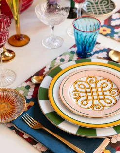 La DoubleJ Piatti Da Dessert & Piattini|Tavola<Dessert Plates Set Of 2Cortile Pink in Porcelain