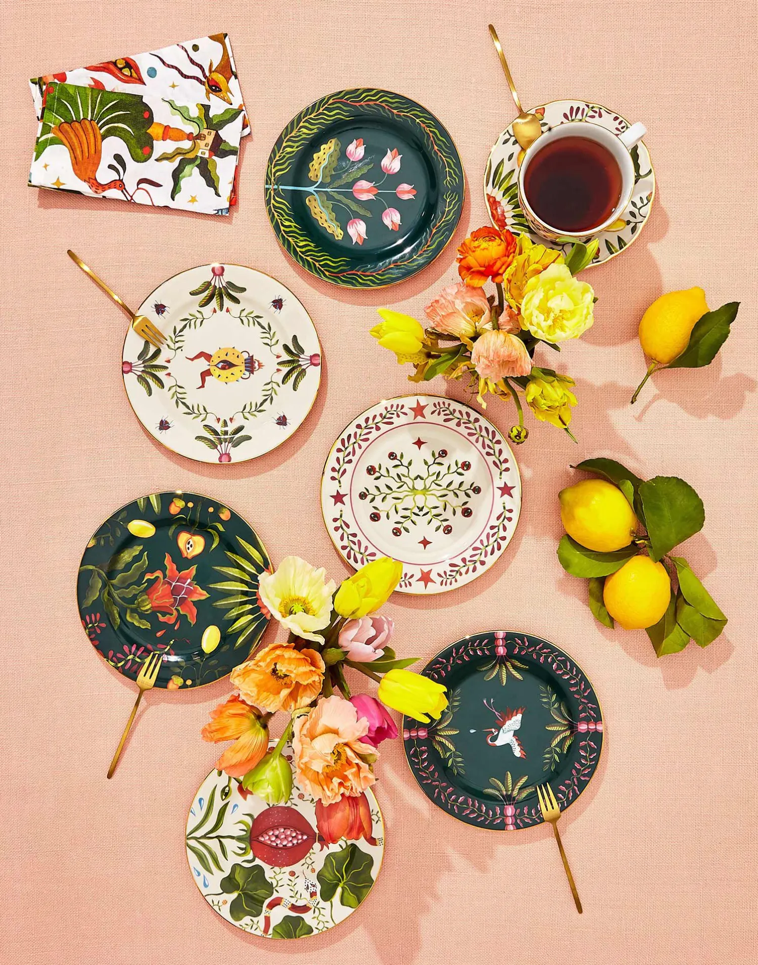 La DoubleJ Piatti Da Dessert & Piattini|Tavola<Dessert Plates Set of 2Dragonfruit in Porcelain