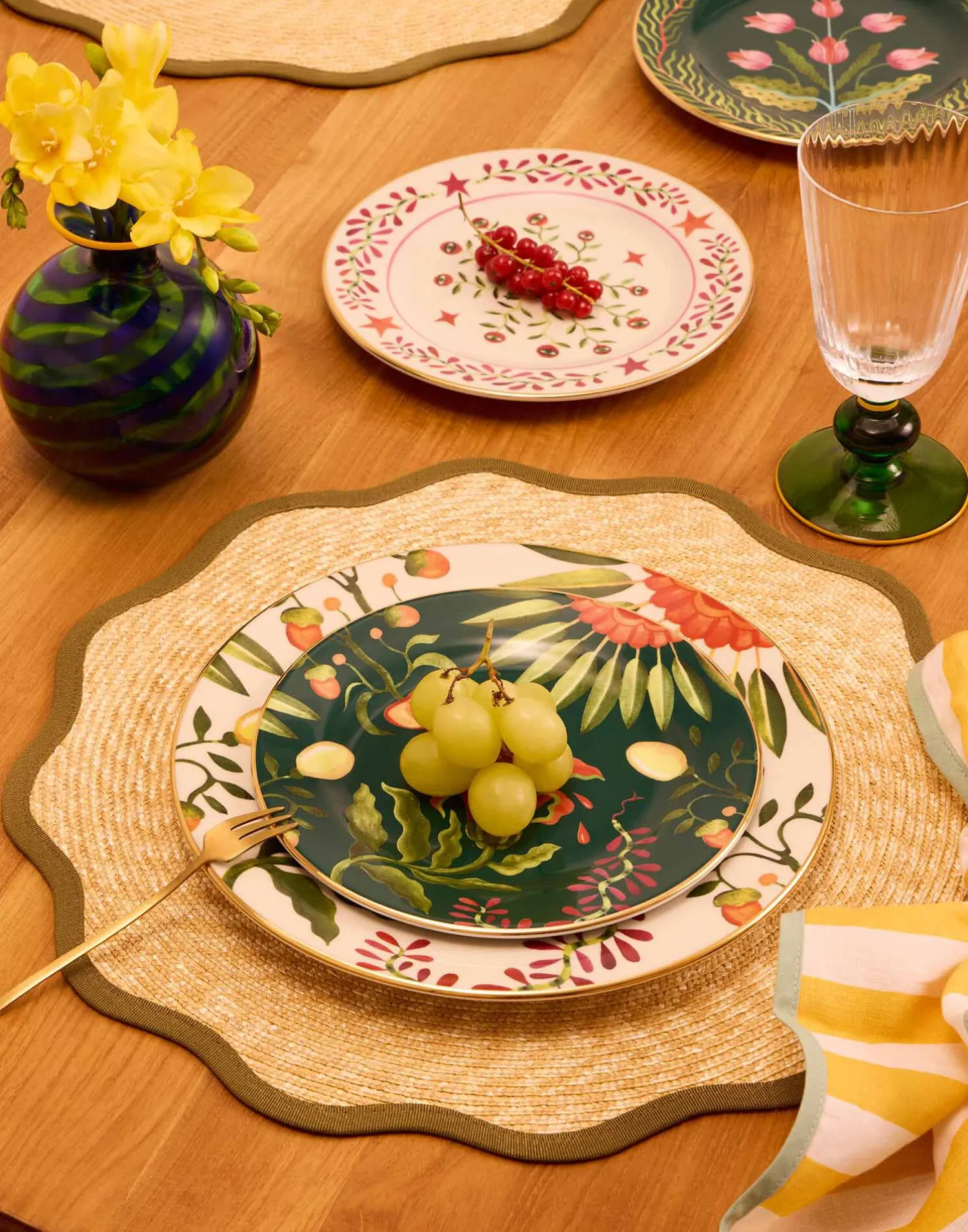 La DoubleJ Piatti Da Dessert & Piattini|Tavola<Dessert Plates Set of 2Dragonfruit in Porcelain