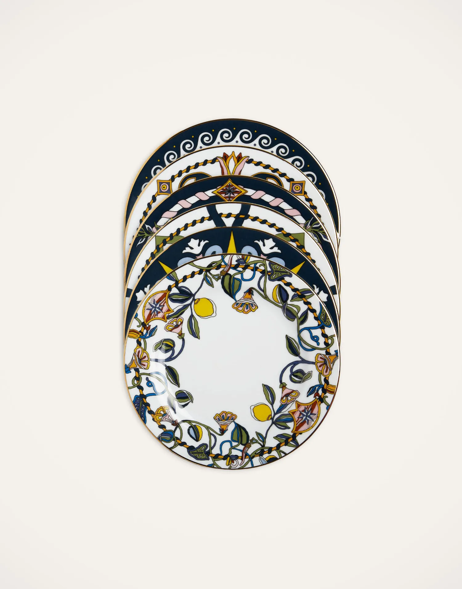 La DoubleJ Piatti Da Dessert & Piattini|Tavola<Dessert Plates Set Of 6Vesuvio in Porcelain