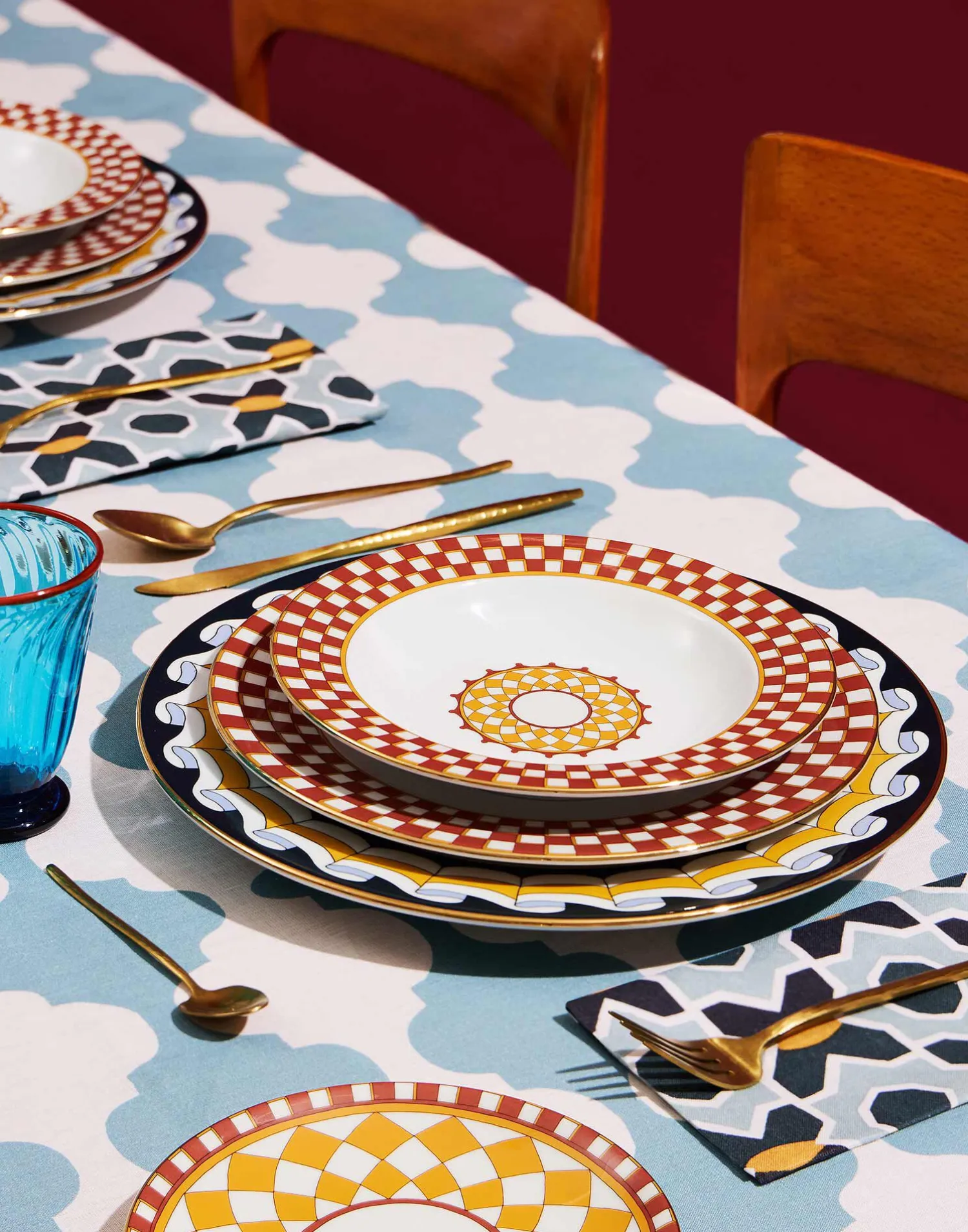 La DoubleJ Piatti|Tavola<Dinner Plates Set Of 2Apollo Brick in Porcelain