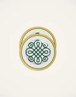 La DoubleJ Piatti|Tavola<Dinner Plates Set Of 2Cortile in Porcelain