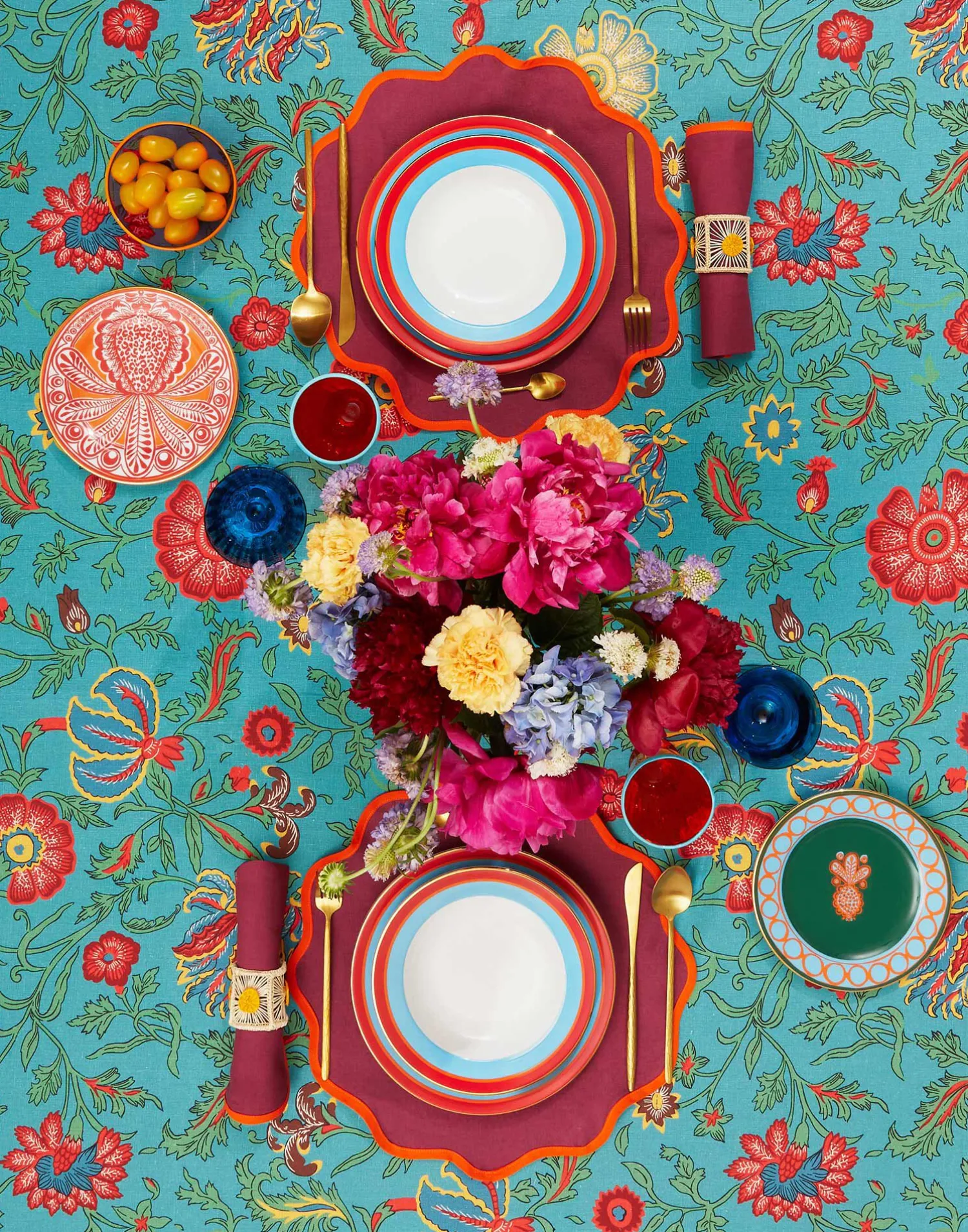 La DoubleJ Piatti|Tavola<Dinner Plates Set Of 2Rainbow Azure in Porcelain