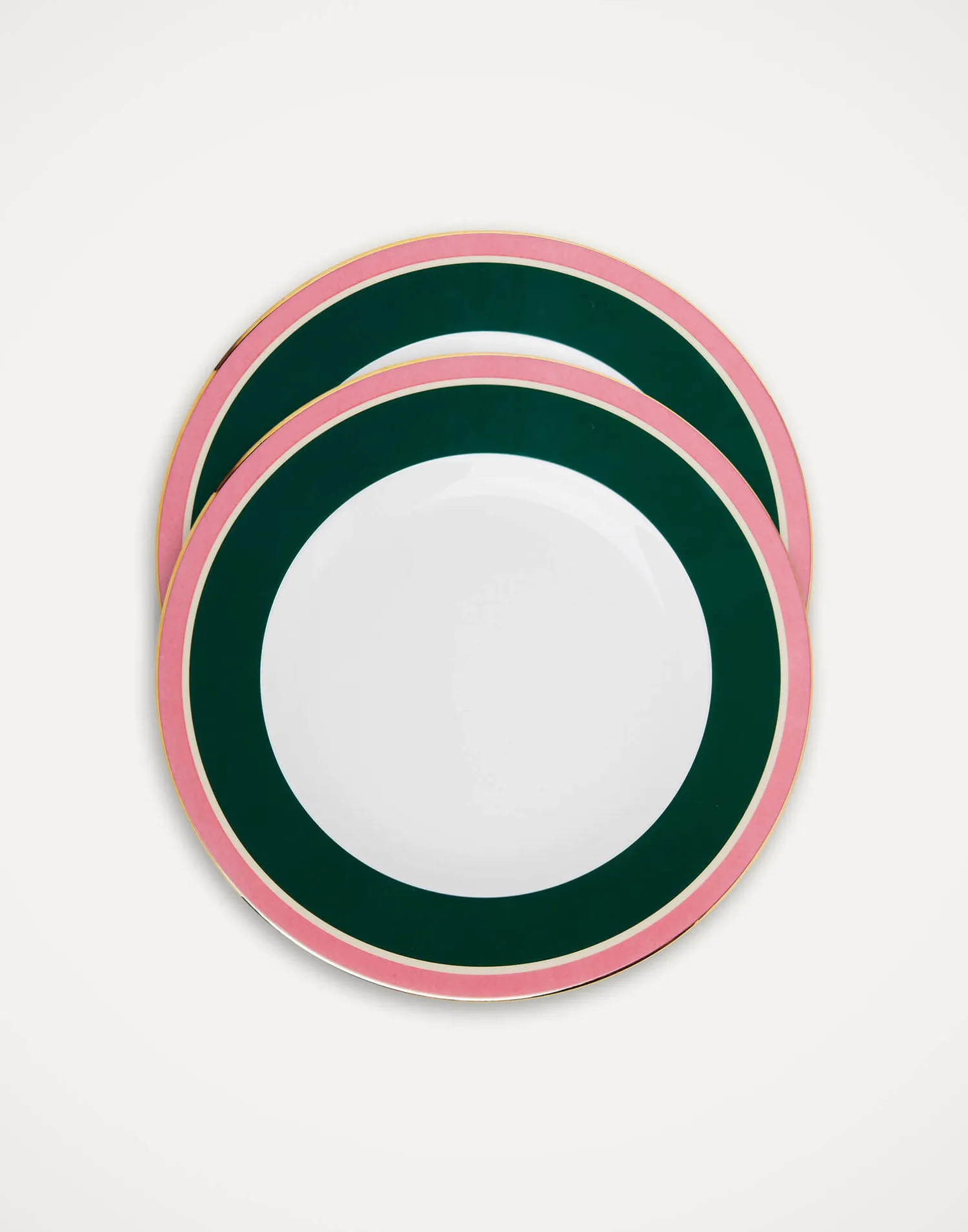 La DoubleJ Piatti|Tavola<Dinner Plates Set Of 2Rainbow Verde in Porcelain