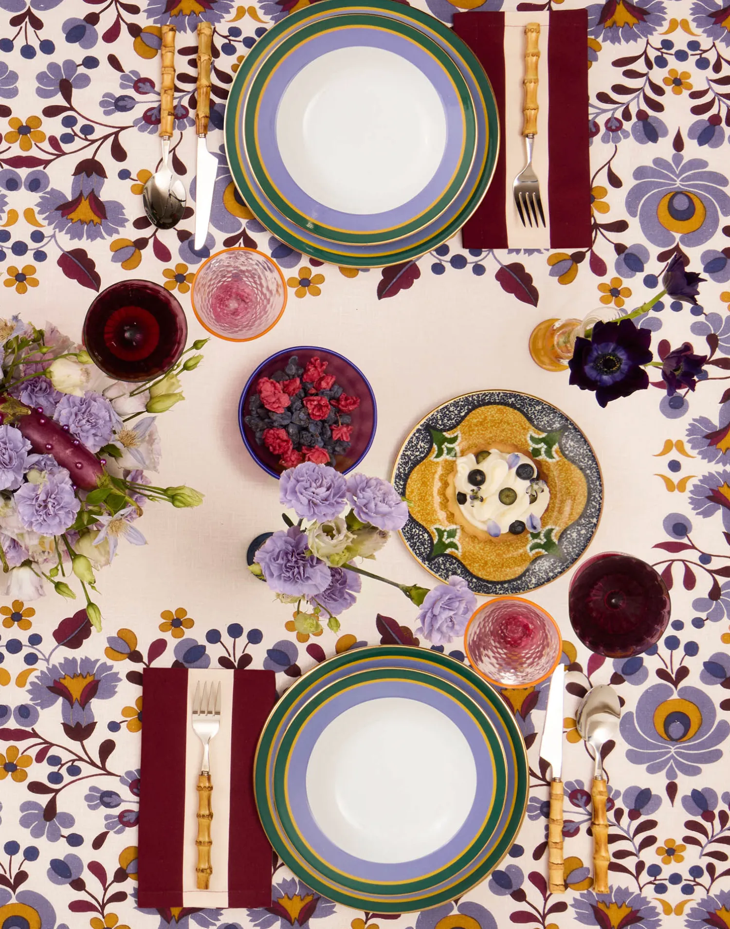 La DoubleJ Piatti|Tavola<Dinner Plates Set Of 2Rainbow Viola in Porcelain