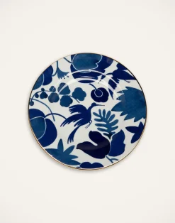 La DoubleJ Piatti|Tavola<Dinner Plates Set Of 2Wildbird Blue in Porcelain