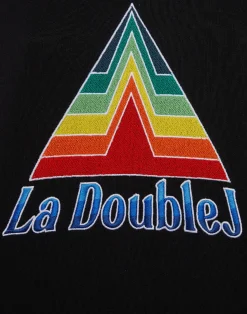 La DoubleJ Felpe E Magliette<Discman HoodieBlack in Embroidered Jersey