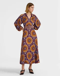 La DoubleJ Vestiti<Diva DressSovereign Purple in Stretch Satin