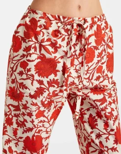 La DoubleJ Pantaloni E Shorts<Drawstring PantsDragonflower Mini Red in Summer Poplin