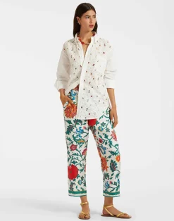 La DoubleJ Pantaloni E Shorts<Drawstring PantsDragonflower Multicolor in Silk Twill