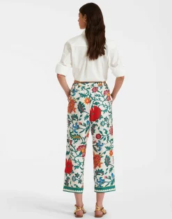La DoubleJ Pantaloni E Shorts<Drawstring PantsDragonflower Multicolor in Silk Twill