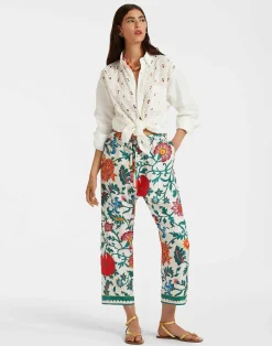La DoubleJ Pantaloni E Shorts<Drawstring PantsDragonflower Multicolor in Silk Twill