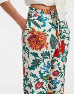 La DoubleJ Pantaloni E Shorts<Drawstring PantsDragonflower Multicolor in Silk Twill
