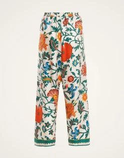 La DoubleJ Pantaloni E Shorts<Drawstring PantsDragonflower Multicolor in Silk Twill