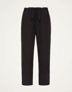 La DoubleJ Pantaloni E Shorts<Drawstring PantsSolid Black in Crisp Poplin