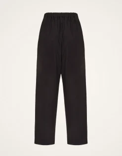 La DoubleJ Pantaloni E Shorts<Drawstring PantsSolid Black in Crisp Poplin
