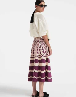 La DoubleJ Gonne<Drawstring SkirtFans Placée Purple in Faille