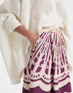 La DoubleJ Gonne<Drawstring SkirtFans Placée Purple in Faille
