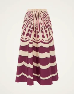 La DoubleJ Gonne<Drawstring SkirtFans Placée Purple in Faille