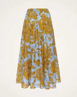 La DoubleJ Gonne<Drawstring SkirtTangle Light Blue in Printed Lace