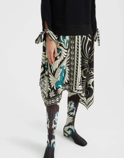 La DoubleJ Scarpe|Accessories<Edie High BootsMix Tiles Blue in Lycra