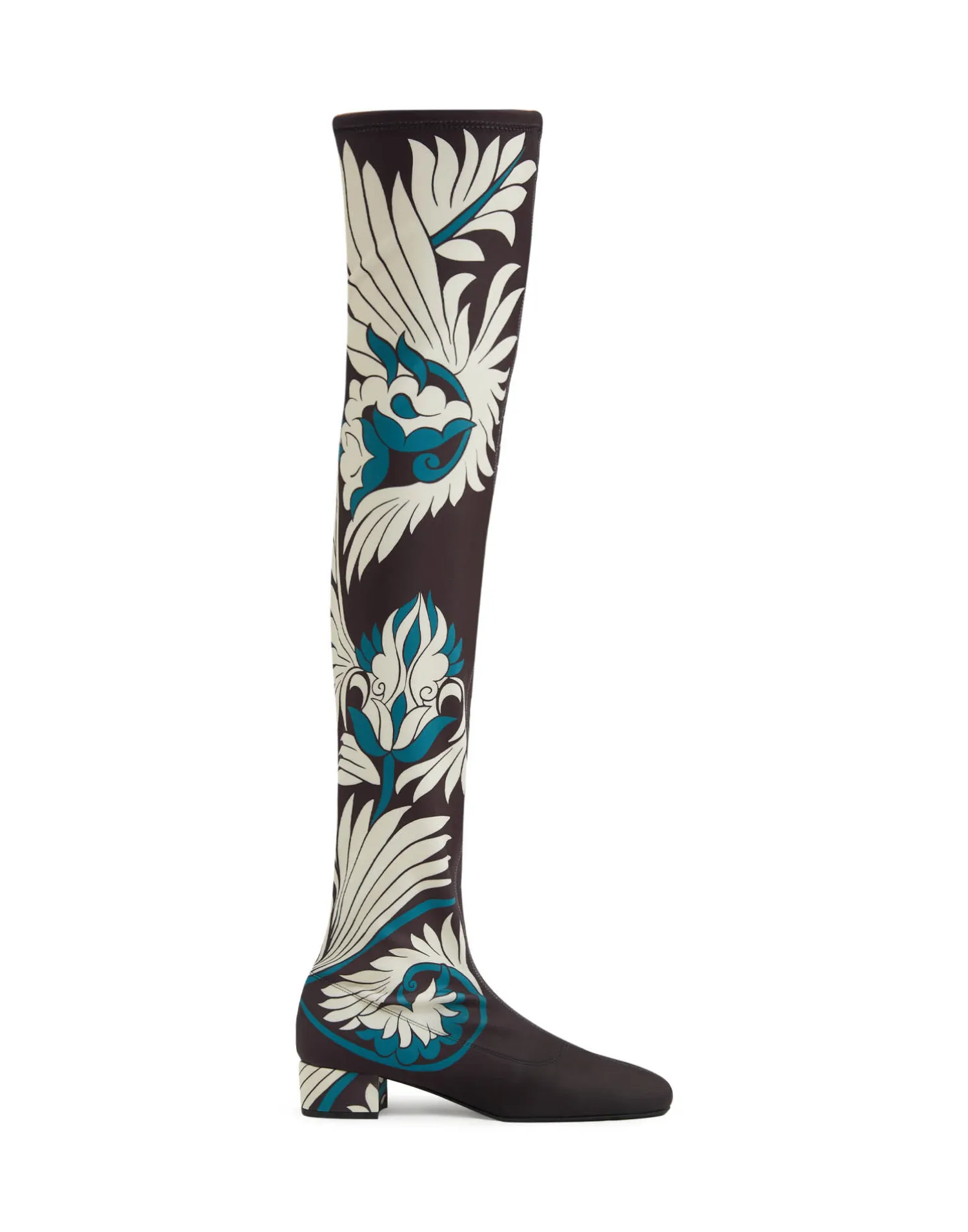 La DoubleJ Scarpe|Accessories<Edie High BootsMix Tiles Blue in Lycra