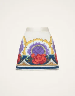 La DoubleJ Gonne<Edie SkirtTaormina Placée Ivory in Twill