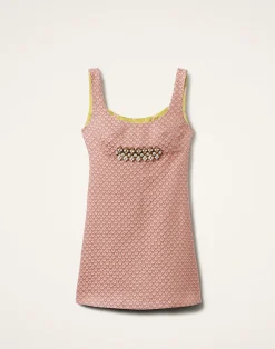 La DoubleJ Party Dressing<Ella Mini DressTulip Pale Pink in Jacquard Embroidered
