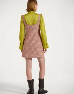 La DoubleJ Vestiti<Ella Mini DressTulip Pale Pink in Jacquard Embroidered