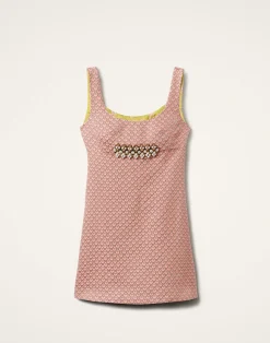 La DoubleJ Vestiti<Ella Mini DressTulip Pale Pink in Jacquard Embroidered